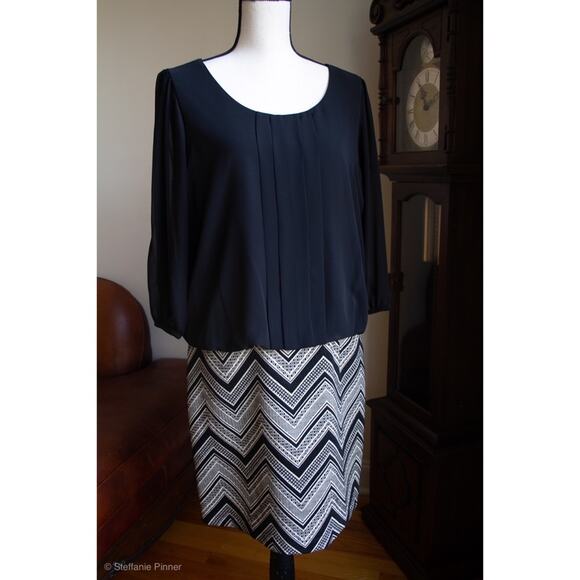 I.N. Studio sheer sleeve mini dress - Picture 1 of 8